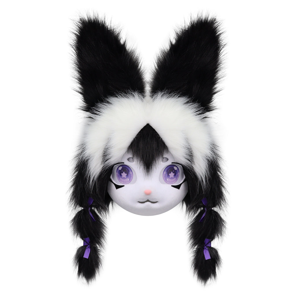 Plush Animal Head Mask Fursuit Headgear Furry Cosplay Masquerade Costume Accessories