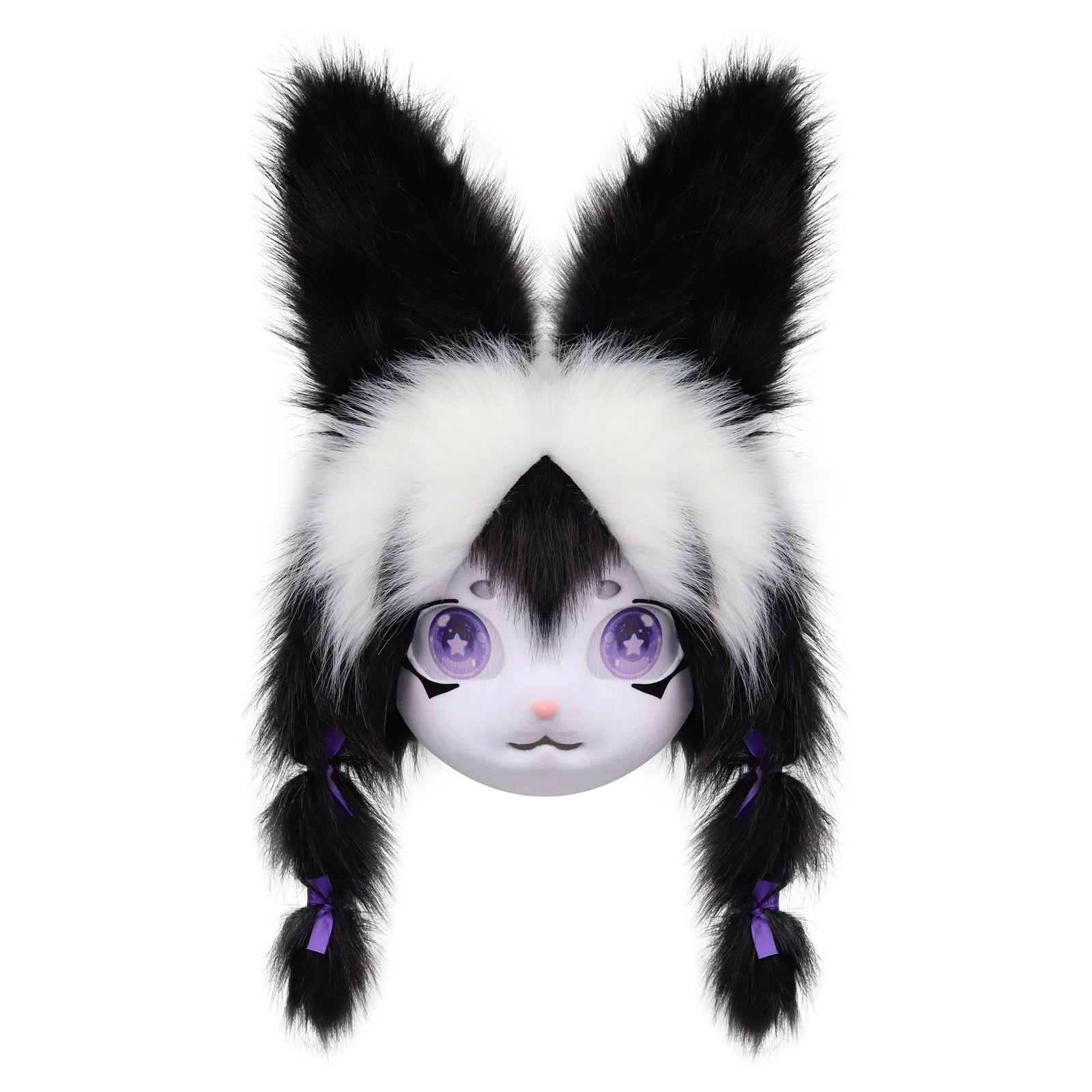 Plush Animal Head Mask Fursuit Headgear Furry Cosplay Masquerade Costume Accessories