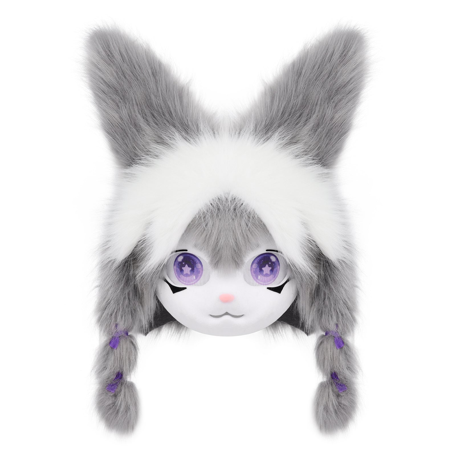 Plush Animal Head Mask Fursuit Headgear Furry Cosplay Masquerade Costume Accessories