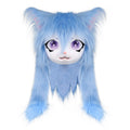 Cute Animal Cat Head Mask Soft Plush Fursuit for Halloween Cosplay Masquerade